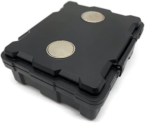 Mini caja de almacenamiento magnética impermeable con divisores internos, caja de montaje de imán ocultada