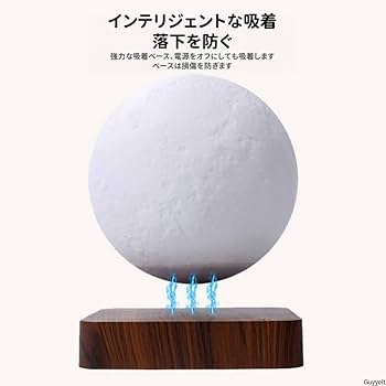 Amazon.co.jp : Guyyelt 月ライト 磁気浮上 デスクライト 12V、1A