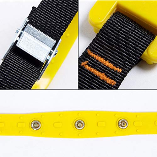 Car Snow Chains Snow Tire Chains for Anti-Slip Car Chains Car Emergency Chains All Season Anti-Skid Snow Cables Car SUV Tire Cables (Yellow, for Tire Width: 185-295mm/7-11\'\') - Thumbnail 6