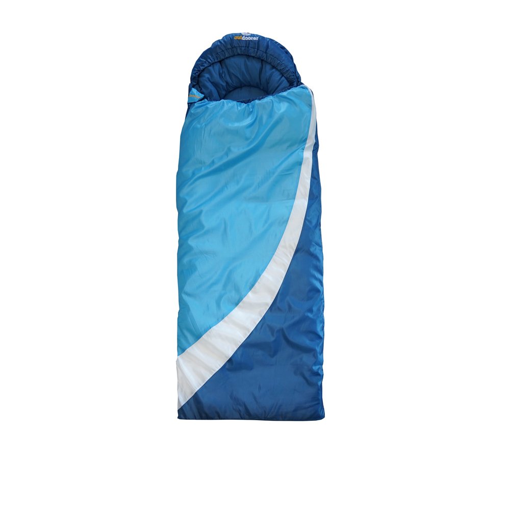 OutdoorerDreamSurfer, a sleeping bag which grows with children and teenagers, available in blue or pink - children's sleeping bag (blue/white or pink/white)