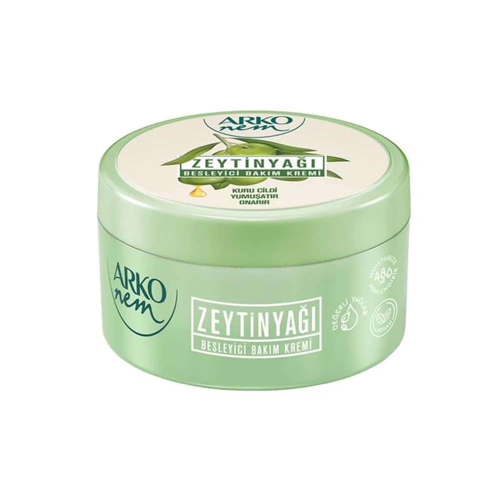 Arko Nem Cream Olive Oil Cream for Body Face and Hands, 250 ml Tin