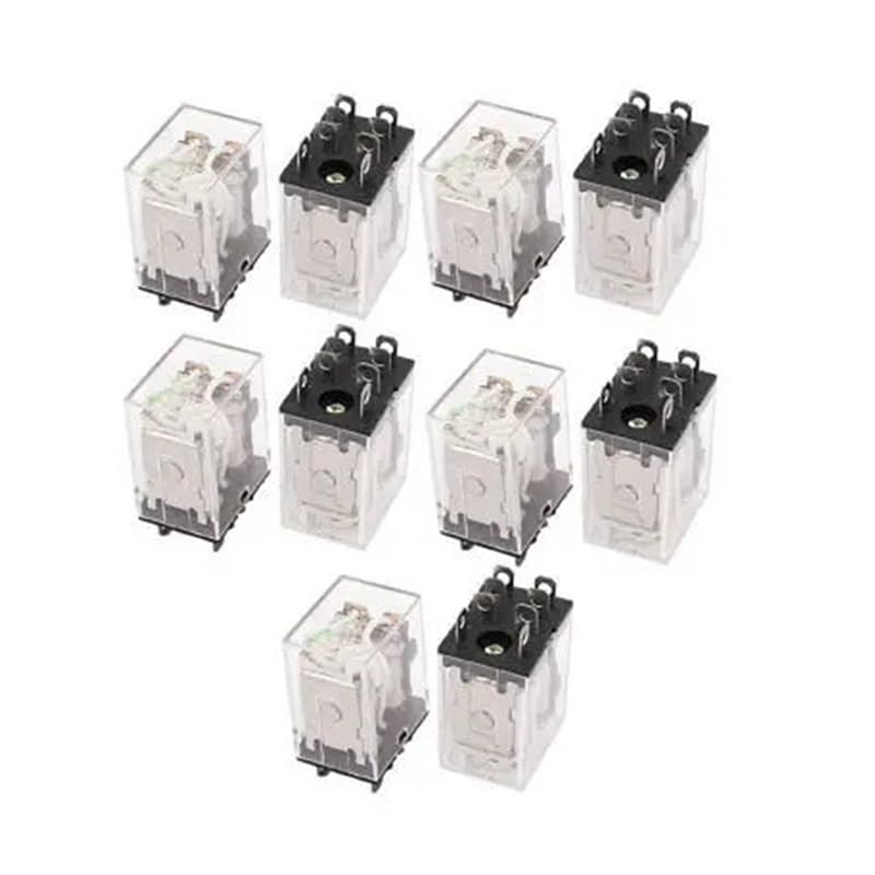 Relé electromagnético de potencia JQX-13FL, DPDT, 8 pines, 24 V CC, 10 unidades