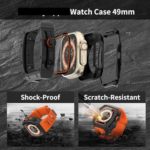 Bracelet montre de luxe Apple Watch Ultra 2 kit mod alliage 49mm agate