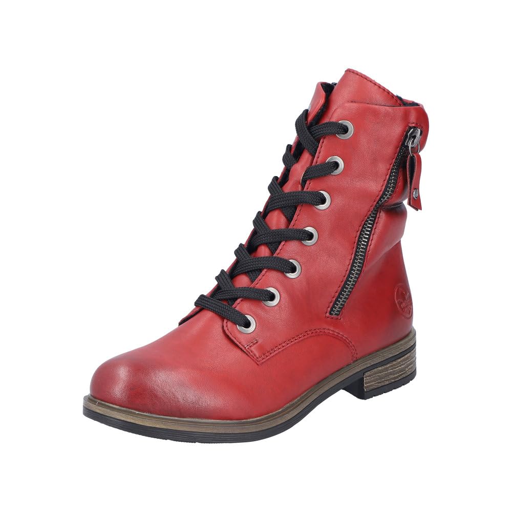 Rieker Women's 72212 Lace-Up Boots, Red 35, 5 UK