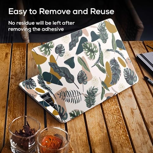 Image of Galaxsia Floral D34 Full Body Vinyl Laptop Skin /Sticker /Cover Upto 15.6 Inches Laptops Laminated-Removable-HD Quality Compatible for Hp-Dell-Sony-Lenovo-Asus etc.(15x10 Inches)