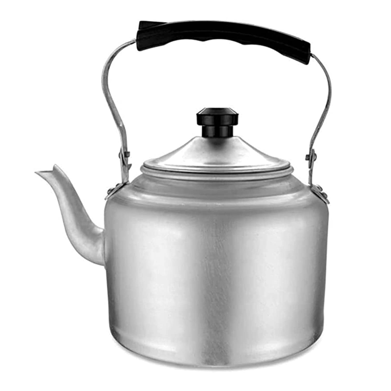 Hervidor de aluminio grueso, gran capacidad (3-10 litros), ligero, apto para cocinas de gas. Ideal para hervir y preparar café rápidamente.