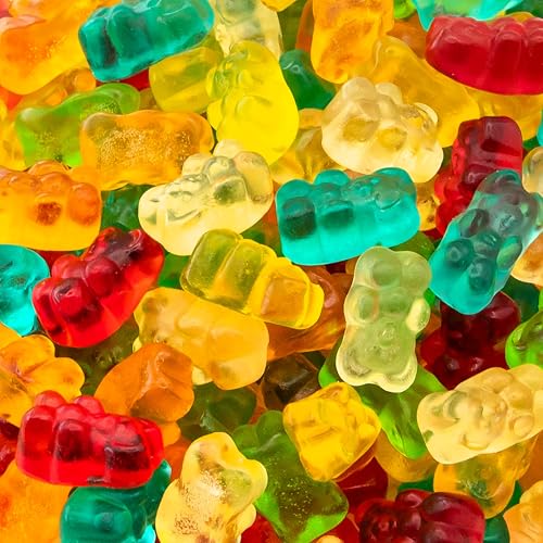 Gummi Bears | 1-Pound Bag | Dye Free Candy | Assorted Fruit Gummies | Classic Gummy Candy for Snacking, Buffets, Gifting, Party Favors, and Goodie Bags