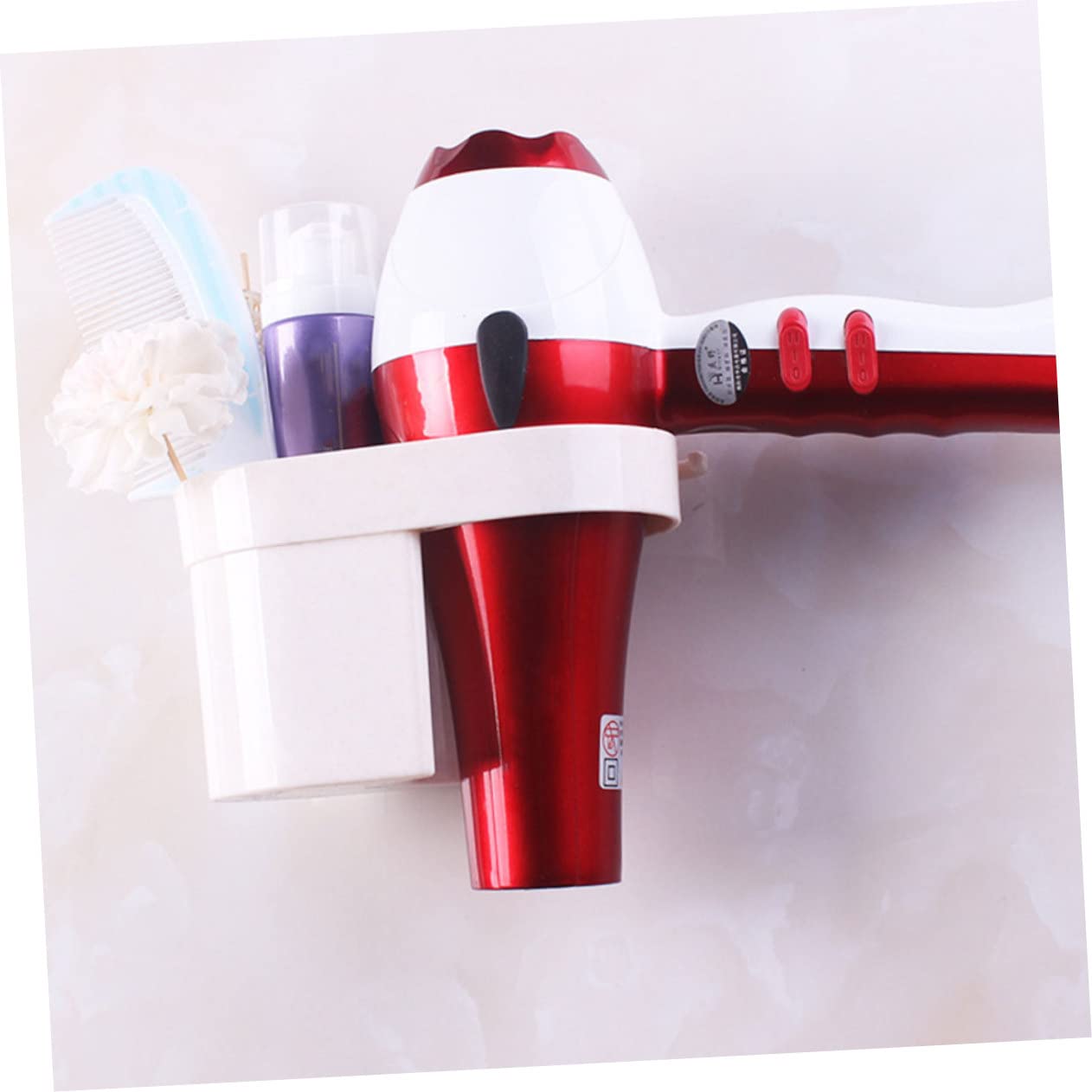Alipis 3pezzi Supporto Per Asciugacapelli Adesivo Da Parete Organizer Per Phon Installazione Facile Perforazione Design Moderno Per Bagno e Camera Da Letto