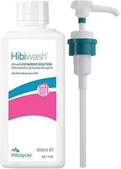 Hibiwash Skin Wash with Pump Kit - Antimicrobal Skin Cleanser 500ml