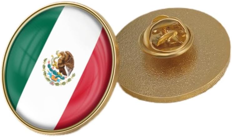 Circular Canada Mexico Brazil Argentina Colombia Dominica Nicaragua Guatemala National Flag Resin Metal Pin Badge National Emblem National Flag Badge And National Brooch