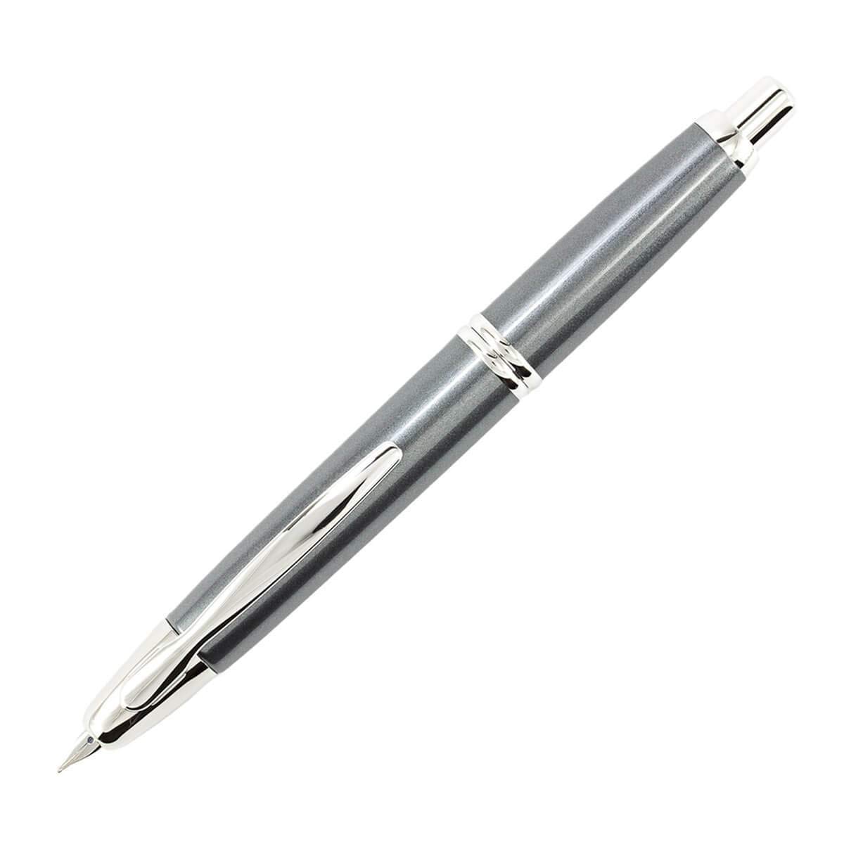 PILOT Vanishing Point Collection Refillable & Retractable Fountain Pen, Gun Metal Gray Barrel with Rhodium Accents, Blue Ink, Fine Nib (60433)