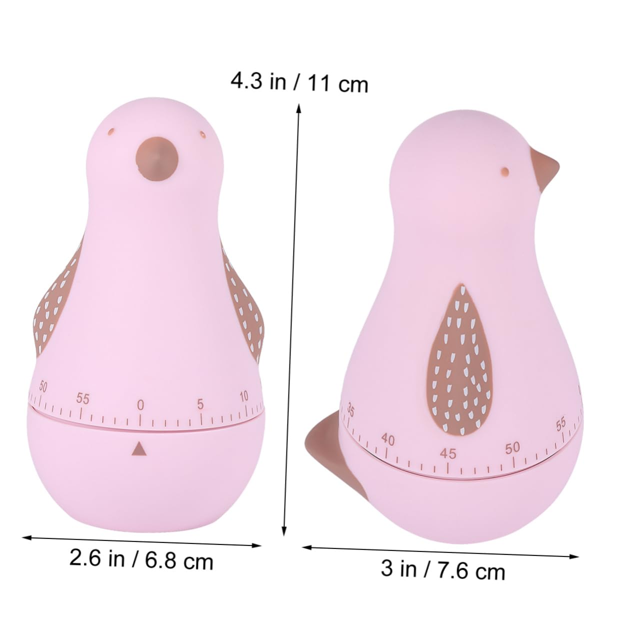 IMIKEYA 3 Pezzi Timer Conteggio per Bambini Timer A Forma di Uccello Timer Da Cucina Manuale Timer Da Cucina Animale Orologio Sveglia Digitale