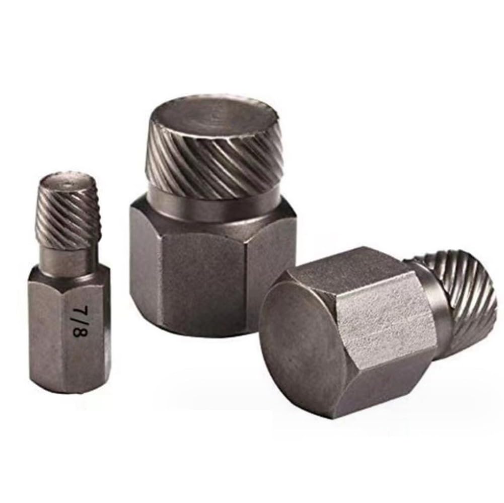 Set di 25 estrattori per viti in acciaio ad alto tenore di carbonio per viti danneggiate e arrugginite, rotazione a sinistra con profilo a più denti, per auto e officina, misure da 1/8 a 7/8