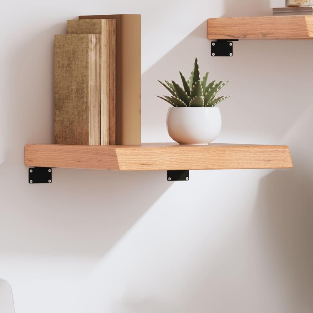 Étagère murale chêne massif pour salon chaleureux ou cuisine moderne 40x40cm