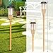 WAOCXZM Solar Garden Torches Bamboo Flame LED Solar Lights, 4 Pack / 8 Pack LED Waterproof Solar Landscape Light Dancing Flickering Flame Lamps for Garden, Patio, RV Decor, Path, Lawn(8PCS)