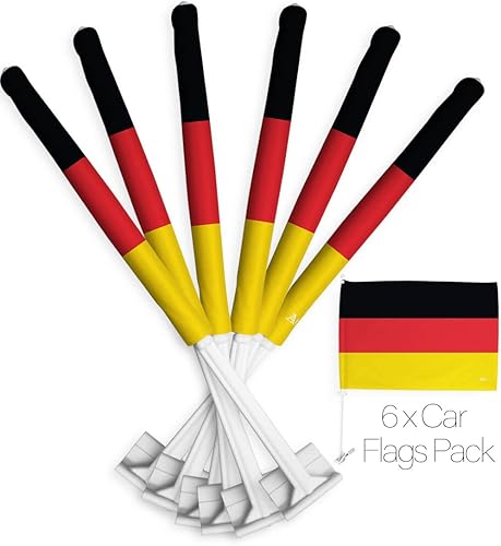 Miniatura 250 de Bandera de Estados Unidos con poste para coche, bandera para carros, 2 unidades, bandera de América, capó para auto, 4 de julio, decoración