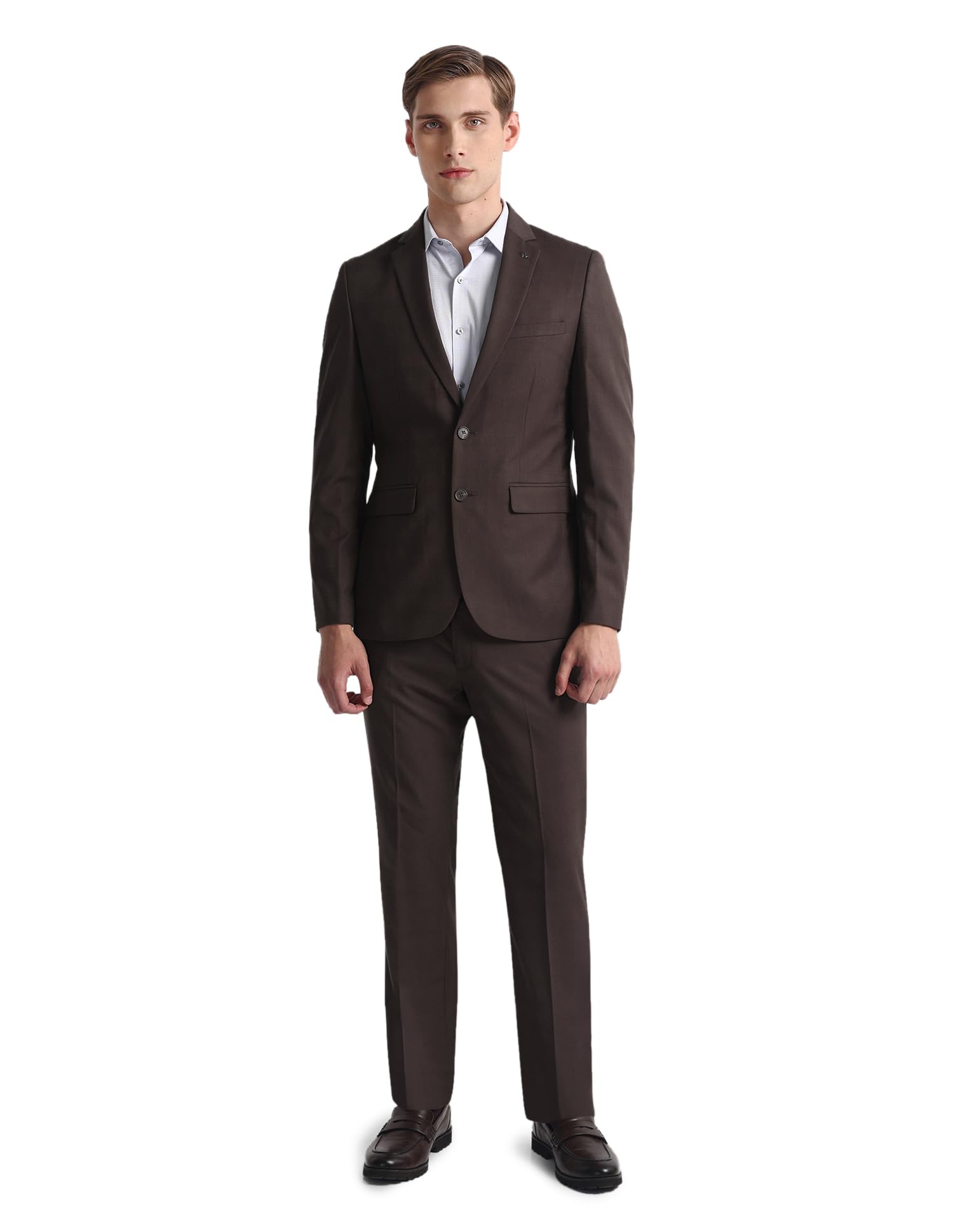 arrow Men's Polyester Single Breasted Business Suit Pants Set-picture-39