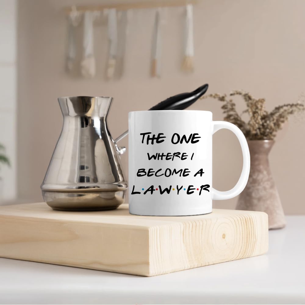 The One Where I Become A Lawyer Funny 11oz Double-Sided Ceramic Mug, Coffee Mug for Future Lawyer, Law School Graduation Gifts, Attorney Appreciation Thank You Gifts, Law Student Coffee Cup - Image 4