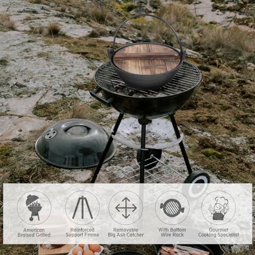 YARNOW 1pc Japanese Hot Pot Korean Hot Pot Outdoor Stove Cookware Stew Japanese Nabe Iron Cast Iron Cooking Hiking Cookware Small Outdoor Hanging - Image 8