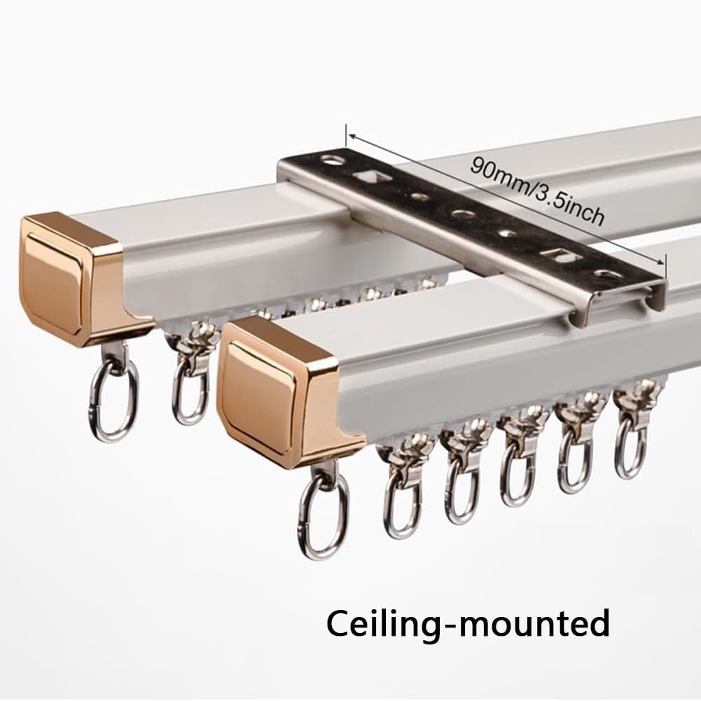 Deckenvorhangschienensystem, robuste Aluminiumstange für Raumteiler und Fensterbehandlungen