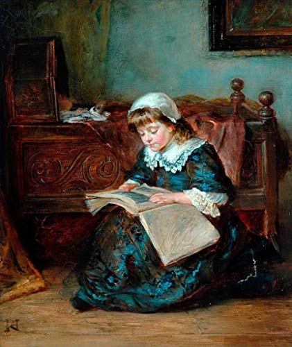 Peinture à l'huile faite à la main pour créer un coin lecture raffiné