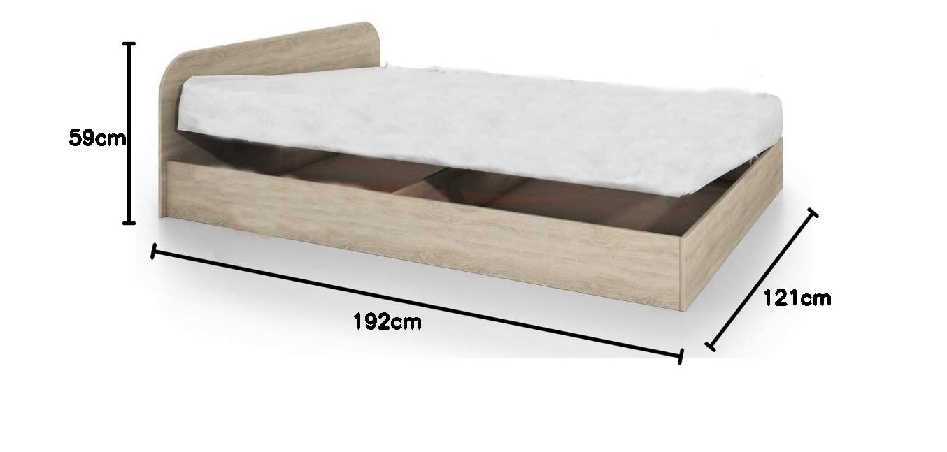 ARREDO DA CASA Letto una piazza e mezza con contenitore modello LI2011 (ROVERE CHIARO)