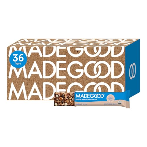 Image of MadeGood Cookies and Creme Chewy Granola Bars, 36-Pack, 0.85 oz Each
