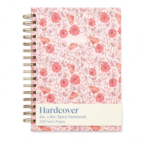 Cuaderno espiral de tapa dura de 320 páginas libreta de notas de hojas crema bloc de dibujo a6