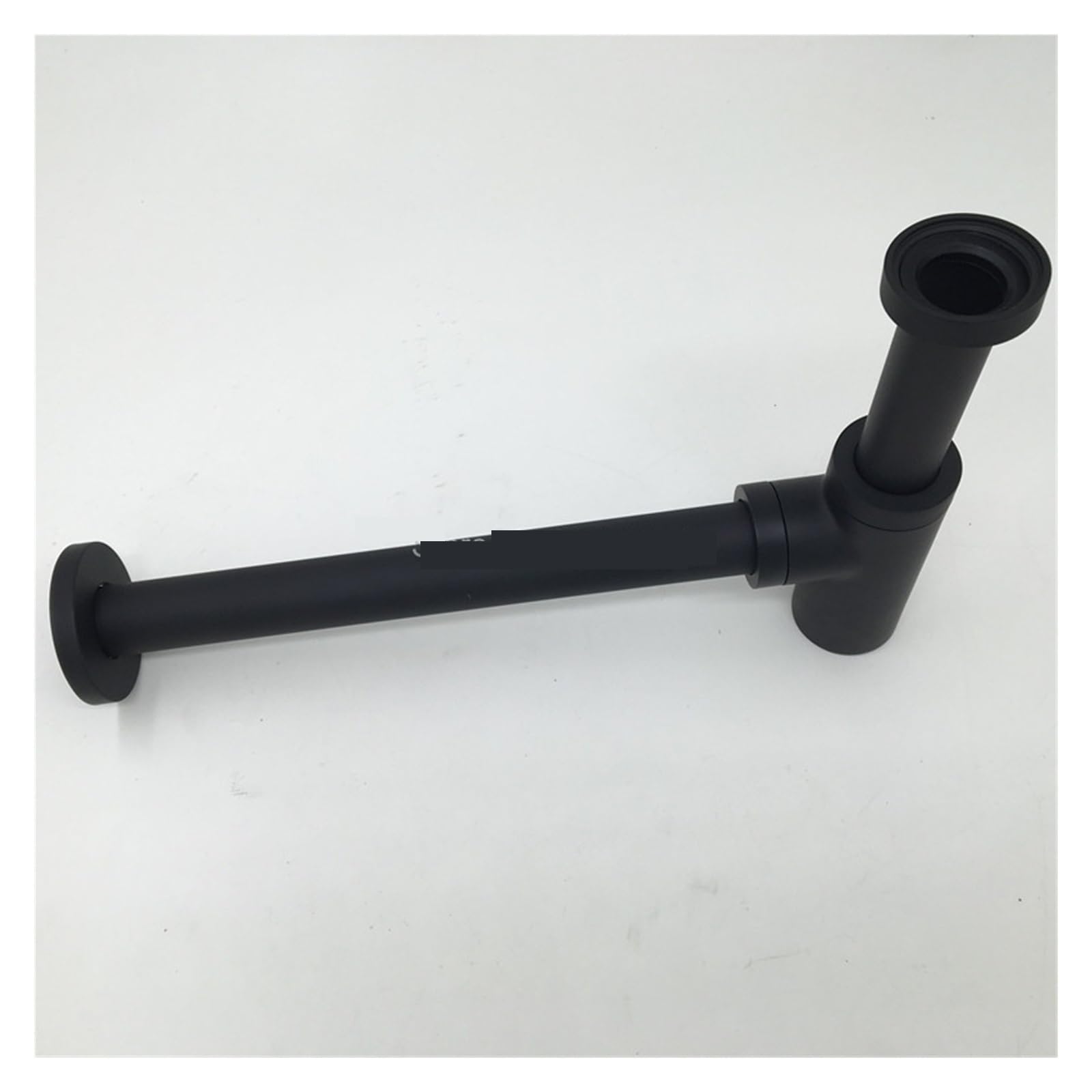 RAHBI Luksusowy matowy czarny mosiądz Euro Umywalka Butelka Hydraulika Rura do mycia Łazienka Syfon Syfon w nowoczesnym stylu leisurely (Color : Matt Black)