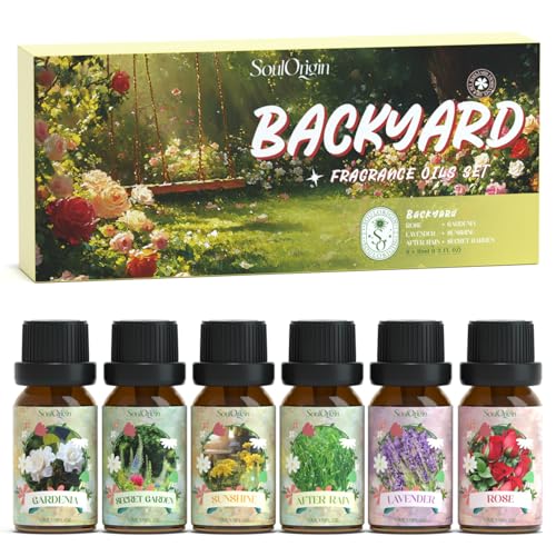 Soulorigin Backyard Fragrance Oils Set, Flower Essential Oil Gift Set