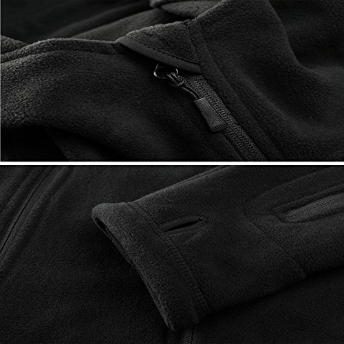 Fleece Jacket Men Tactical Jackets for Men Military Jacket Fuzzy Jacket Windproof Jacket Winter Jacket for Men Winter Coats for Men Black - Image 6