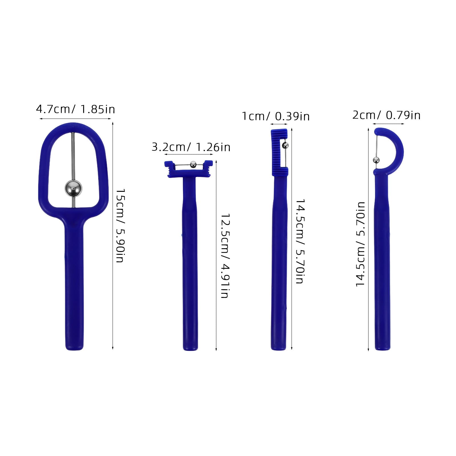 Toyvian Entraîneur des Muscles Langue Ensemble 4pcs Design Léger en Pp et Acier Inoxydable, Améliore L'articulation et Exerce la Langue Efficacement pour Garçon et Filles et Adultes