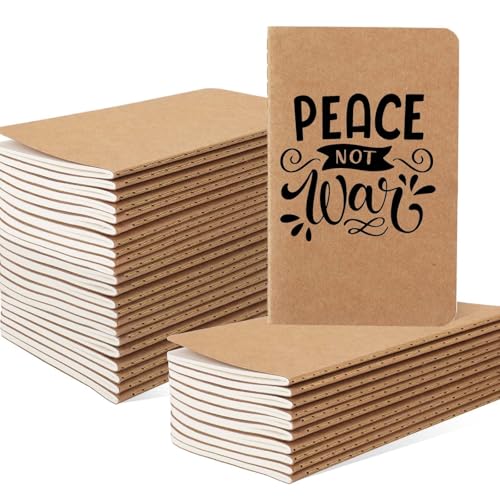 Carnet de notes de poche pour voyageurs et étudiants, lot de 32 mini cahiers marrons
