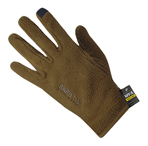 RAPDOM Tactical Polar Fleece Gloves, Coyote, Small