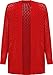 Produktbild WearAll - Damen Übergröße Kabel Gestrickt Geöffnet Tasche Strickjacke Neu Damen Klobig Lang Hülle Opa - Rot - 48-50