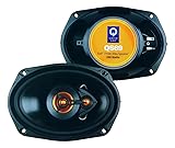 Quantum Audio Bocina Triaxial QS69 | 1 Par | 6x9” (163x236mm) | 3 Vías | Canasta de Acero | 4...