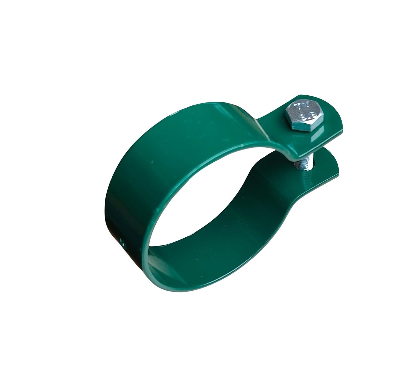 Abrazaderas para valla de 48 mm, 6 unidades, color verde