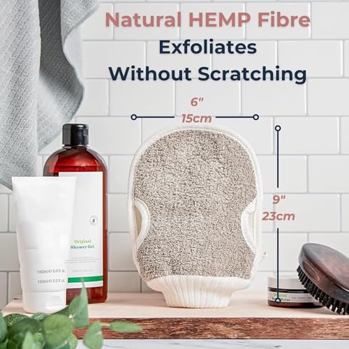 Loofah Sponge, Exfoliating Mitt Shower Loofah,Double-Sided Exfoliating Glove for Men and Women, Loofah Exfoliating Body Scrubber for Smooth Skin, Exfoliator Bath Sponges for Shower - Image 6