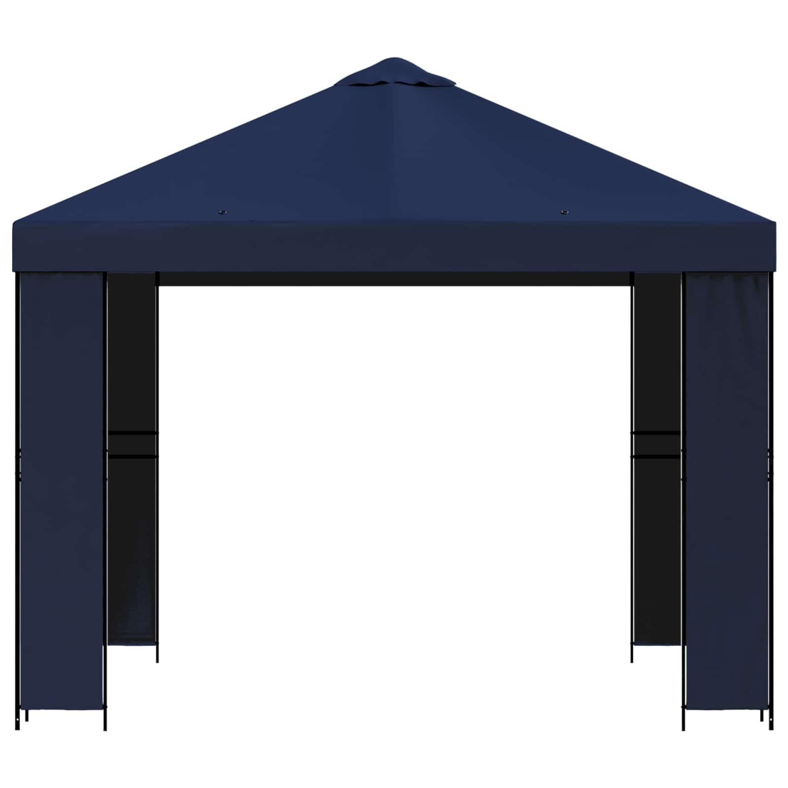 Pawilon 3 x 3 m niebieski poliester stal