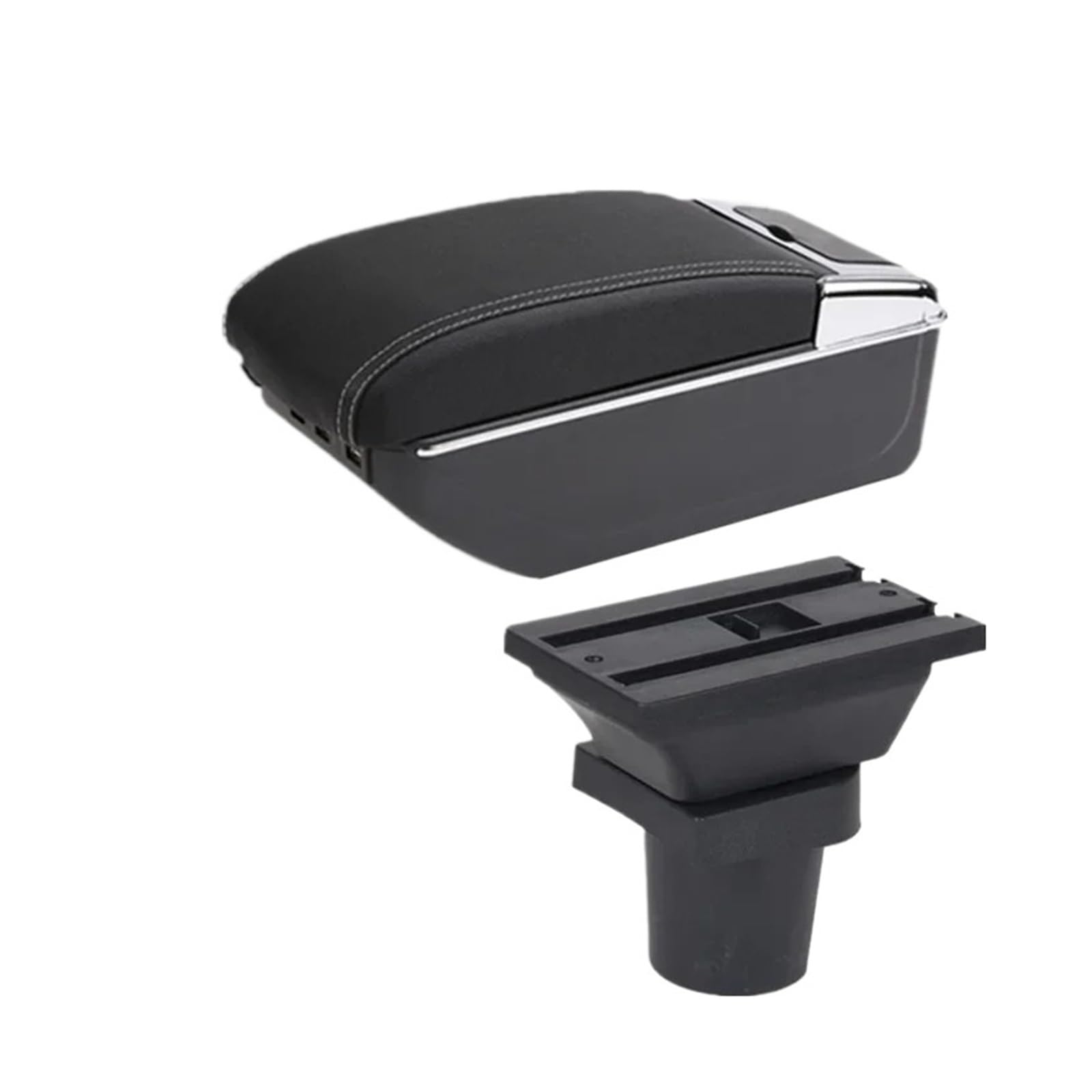 UMDJJU For Toyota For Yaris 3 For Hybrid For Vitz Armrest Box Central Storage Retrofit Car Accessories Car Centre Console Armrest Box(C white line 7USB)