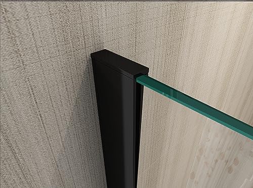 Parete Doccia Walk-In Angolare Doppio Vetro 8 Mm Reversibile Telaio Nero 68-70 X 98,5-100,5 Cm (CWALKINBLACK70X100) - 3