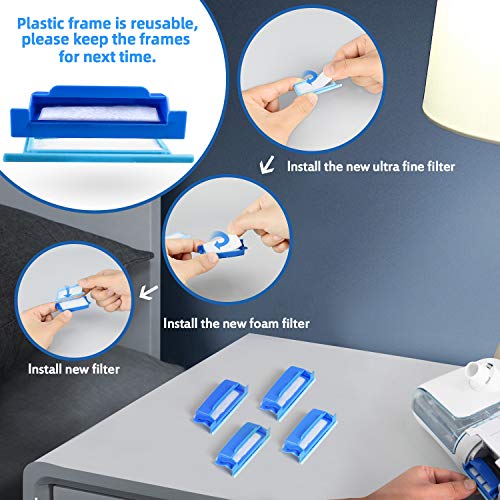 52PCS CPAP Filters for Respironics Dreamstation Filters Supplies, Include 6 Assembled Filters for Respironics Dreamstation Filter Accessories, 20 Ultra-fine Filters, 20 Foam Filters - Thumbnail 5