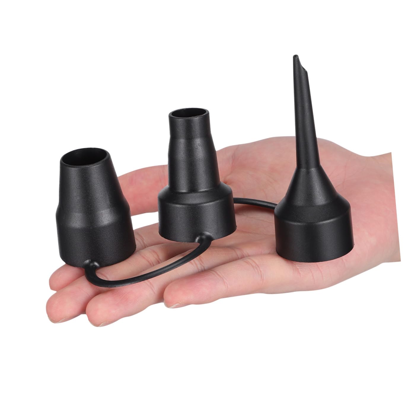Toddmomy Embout de Pompe à Air Noir, Lot de 2 Sets de 3 Tailles Détachables