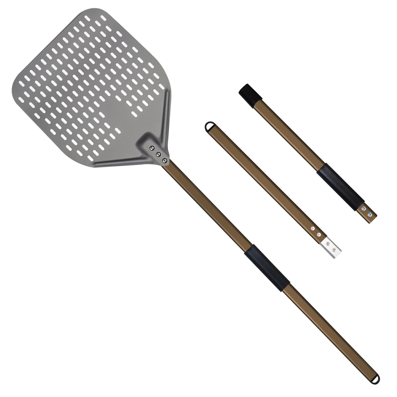 Łopatka do pizzy, 1 szt., 30 cm, duża, długa, aluminiowa, łopata do pizzy z długim uchwytem, łopatka do pizzy, nieprzywierająca, okrągła patelnia, łopatka do pieczenia, łopatka do pizzy, 30 cm