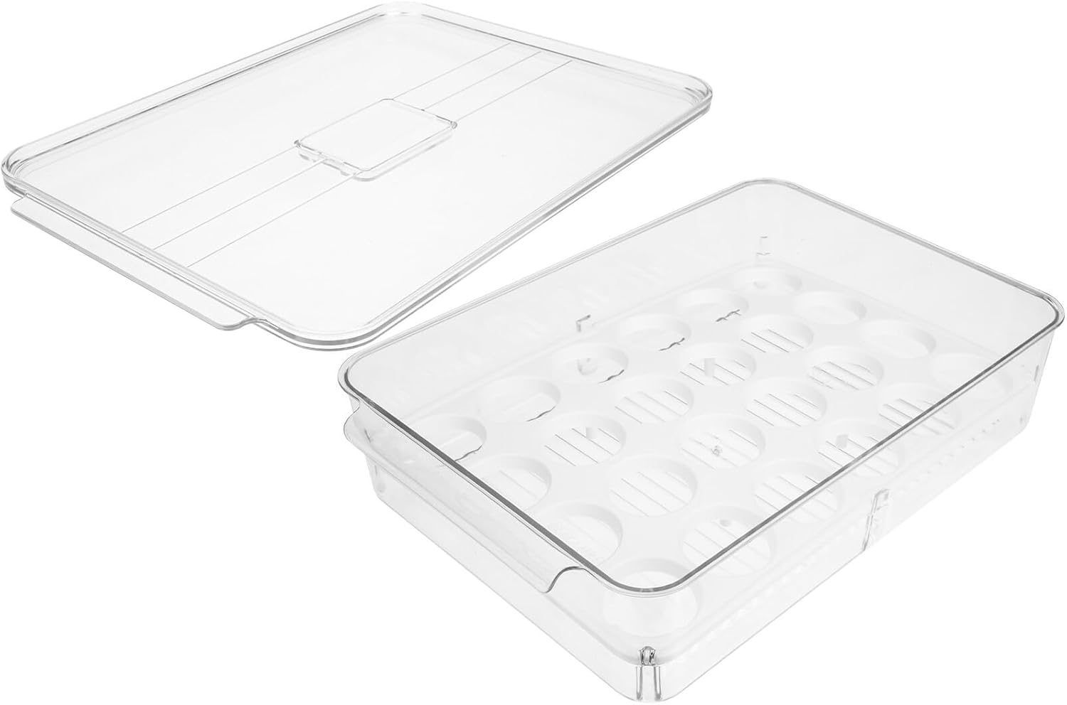 Stackable Refrigerator Egg Holder and Dumpling Storage Box, Pet Food Preservation Container with Large Capacity for Kitchen and Fridge Organization