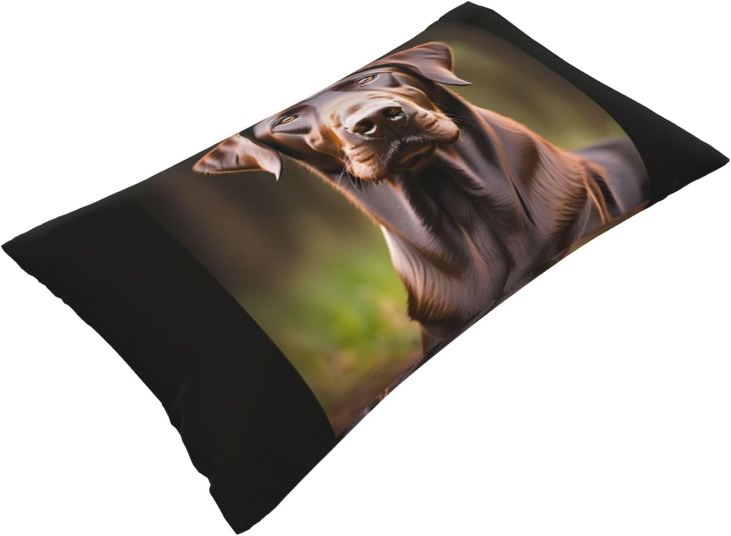 Brown Labrador Retriever Print Pillow Case Cover for Breathable Bedding Home Bedroom Living Room Travel Accessory image 2