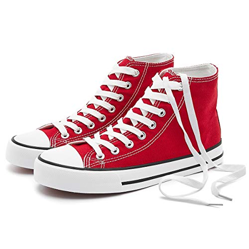Womens High Top Canvas Sneakers Classic Canvas Shoes Fashion Casual Shoes(Red.US6) Womens High Top Canvas Sneakers Classic Canvas Shoes Fashion Casual Shoes(Red.US6)
