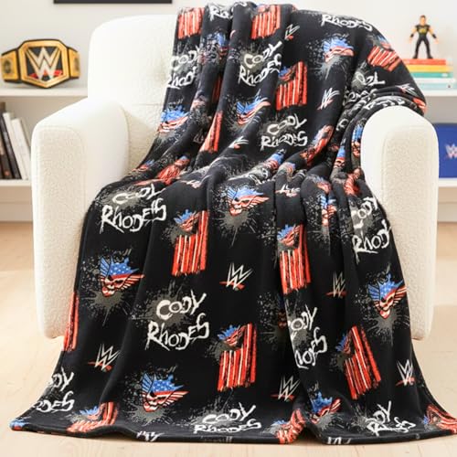 WWE Cody Rhodes Main Event Champions Bedding Super Soft Throw Blanket 70 in x 50 in (Officially Licensed Product) By Franco