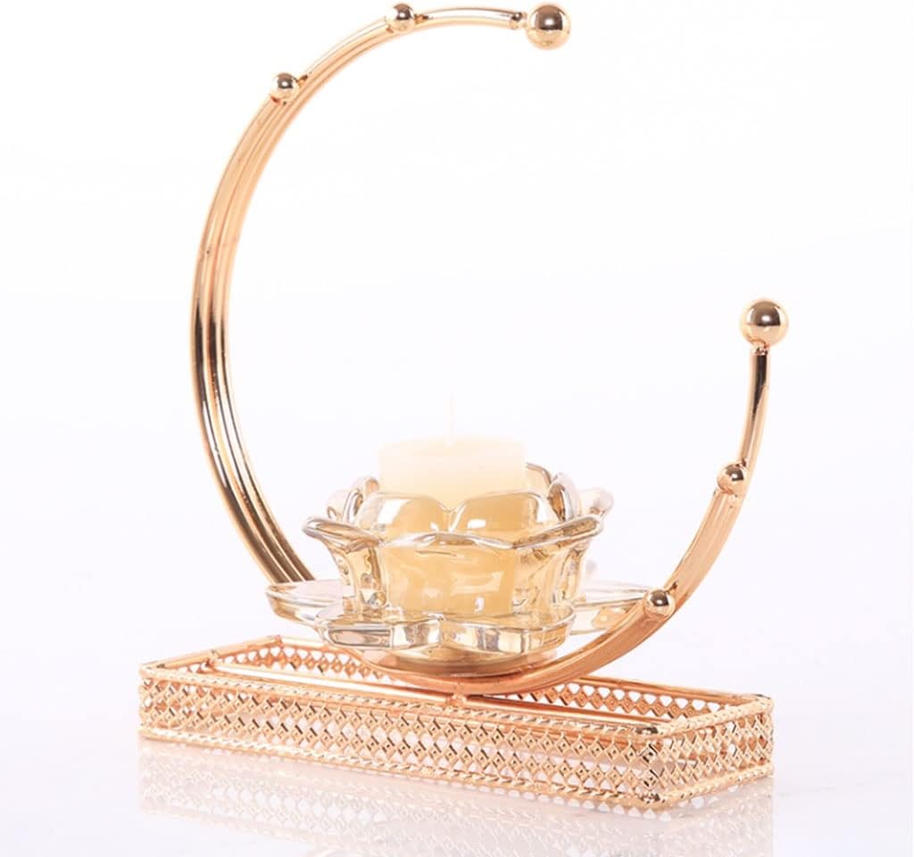 キャンドルホルダー キャンドルスティックホルダー クリエイティブな月型キャンドルホルダー クリスタルガラスキャンドルスティック ホー