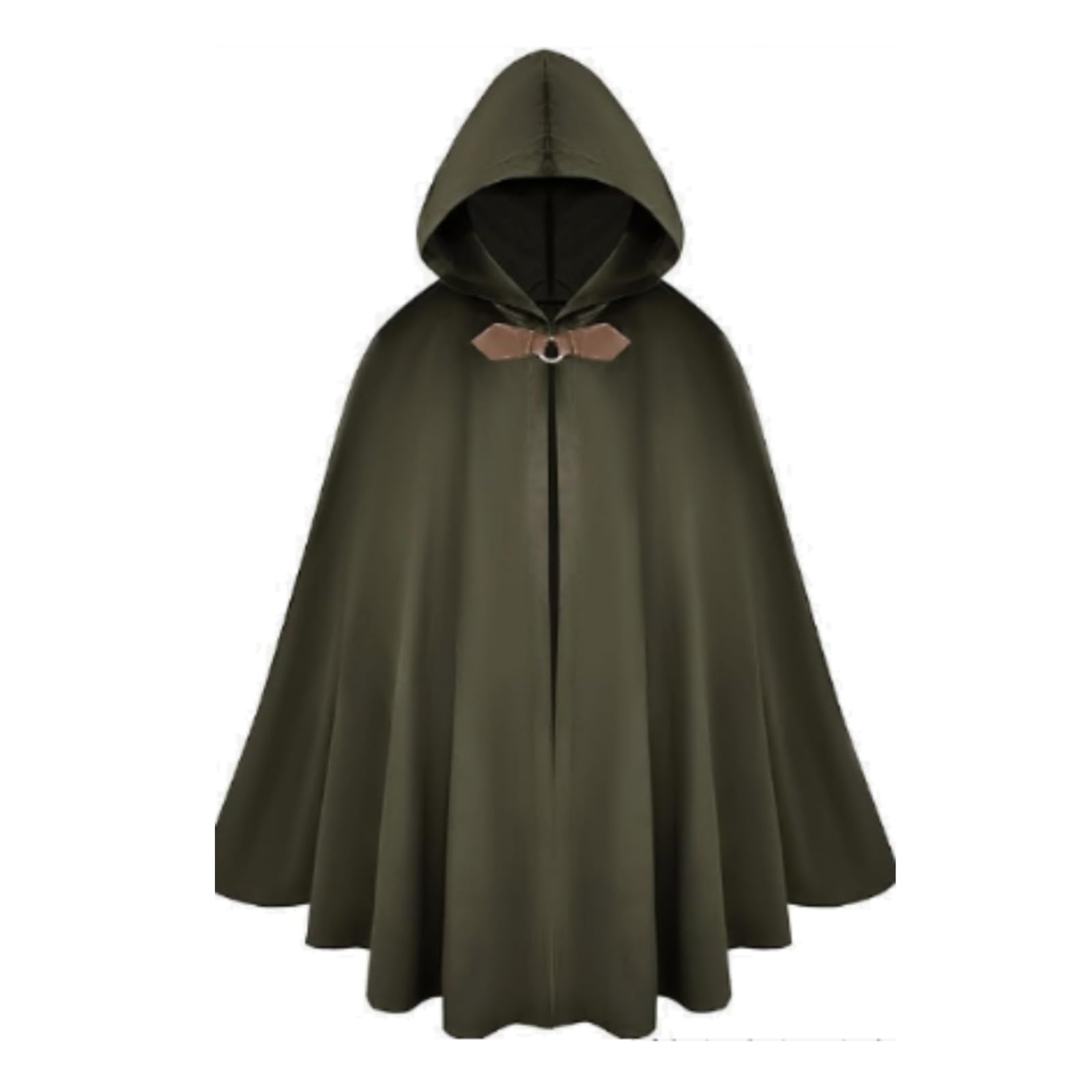 Applysu Renaissance Hooded Cape Adult Medieval Witch Cloak With Hood Halloween Witch Cosplay Cape Viking Pirate Costume